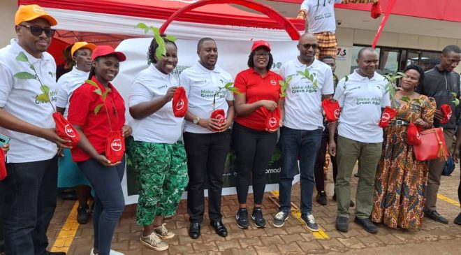 Absa Bank Uganda and Hostalite Limited collaborate in planting 50,000 trees in Green Hoima Initiative